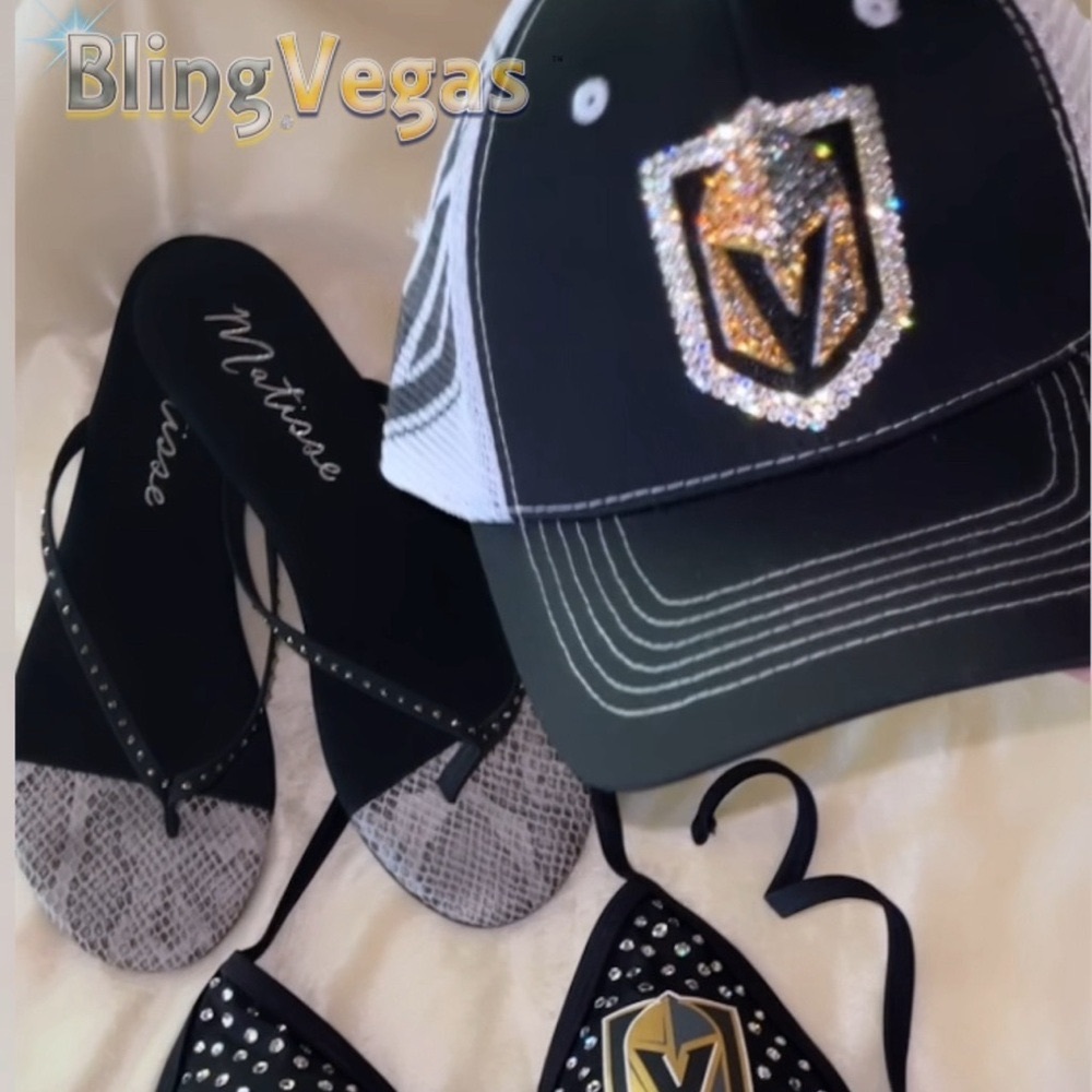 VEGAS GOLDEN KNIGHTS hat - Custom Crystal SnapBack